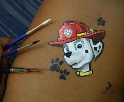 Paw Patrol Face Paint, Sky Paw Patrol, Paw Painting, Kids Face Paint, Dog Pee, Face Painting Designs, Glow Party, Facepaint, Popular Games