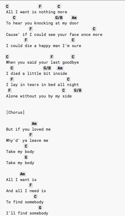 I'm Yours Ukulele Chords, Until I Found You Ukulele Chords, Wonderwall Chords Guitar, I’m Not Angry Anymore Ukulele Chords, Until I Found You Ukulele, Die A Happy Man, My Side, All I Want, Chorus