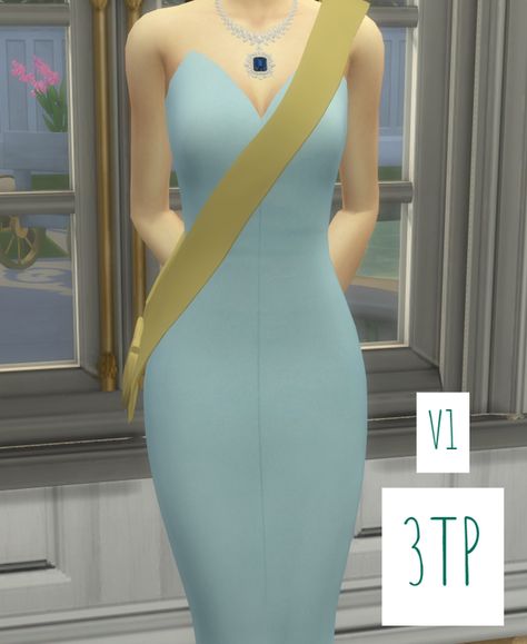 Melonsloth Sims 4, Sims Royal, Pageant Sashes, Los Sims 4 Mods, Sims 4 Patreon, Baby Shower Sash, Play Sims 4, Play Sims, Royal Dresses