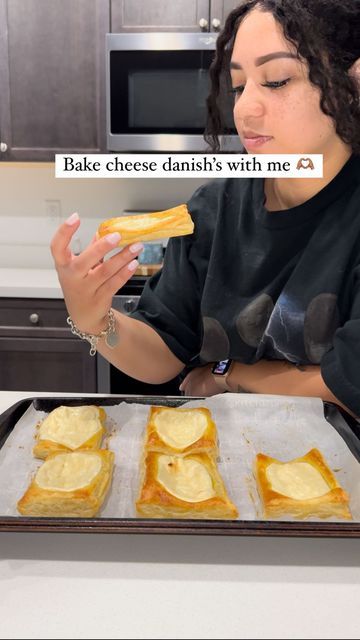 Taylor Johnson | Las Vegas Realtor ®️ on Instagram: "Sooo flaky & delicious. Stop over paying for cheese danish’s and start making them yourself 🥰 Super quick. Super easy. 1 roll of puff pastry will make 6 danishes. So simply double this recipe for 12. 1/2 block of cream cheese 1/4 cup of sugar About 1tsp of vanilla And a pinch of salt * disclaimer, I NEVER measure so just do what feels right 😉 Mix your ingredients Brush the egg wash on your puff pastry Scoop your cream cheese mixture to the center of the ‘danish’ Bake in the oven at 400° for 15 minutes. Enjoy! #home #cooking #cheesedanish #lasvegas" Cheese Danish Recipe Puff Pastries, Danish Dough Whisk, Cream Cheese Danish Puff Pastry, Danish Recipe Puff Pastry, Puff Pastry Danish, Do What Feels Right, Cream Cheese Danish Recipe, Cream Cheese Puff Pastry, Puffed Pastry