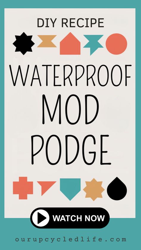 Love Mod Podge but hate the price?  We got you!  This pin unlocks a simple DIY recipe for waterproof Mod Podge.   Protect your creations without breaking the bank!  Click here for the full tutorial! #diymodpodgehack #waterproofcrafts #budgetfriendlydiy How To Make Mod Podge, Homemade Modge Podge Recipe, Diy Glue Stick, Diy Modge Podge Recipe, Modge Podge Recipe, Modge Podge Diy, Homemade Mod Podge Recipe, Paint Hacks, Homemade Mod Podge