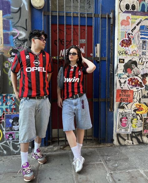 Couple Streetwear Outfits, Couple Fits Streetwear, Streetwear Fashion Couple, Bloke Core Outfits, Nyc Dump, Jort Outfits, Couple Streetwear, Streetwear Couple, Bloke Core