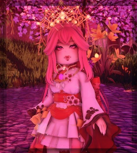 Yae Miko Cosplay Royale High, Genshin Impact In Royale High, Video Game Character Royale High, Yae Miko Royale High, Genshin Characters In Royale High, Yae Miko Outfit, Dripping In Gold Outfit Royal High, Genshin Impact Royale High Cosplay, Royal High Genshin Cosplay