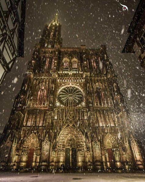 Strasbourg Cathedral, Gothic Cathedrals, Alsace France, Strasbourg France, Europe Winter, Bon Weekend, France Photos, Gothic Architecture, Noel Christmas