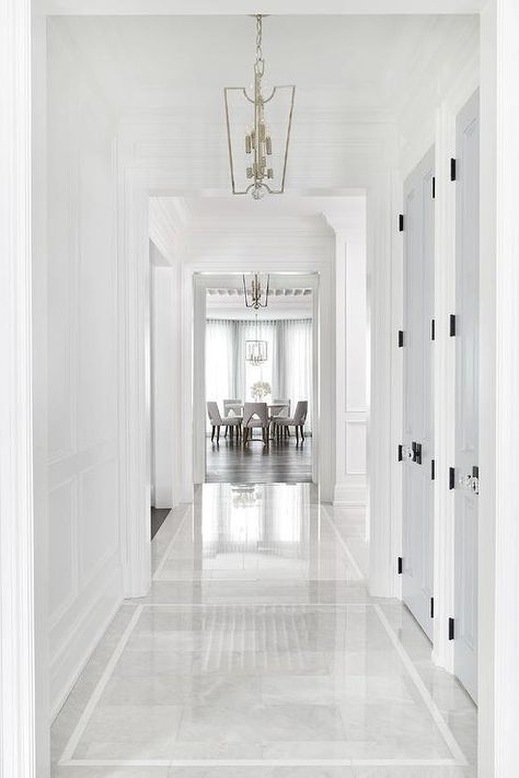 Floor Tiles Hallway Entrance Halls, Tile For Hallway, Marble Entrance Floor, Marble Tiles Hallway, Marble Foyer Floor, Marble Tile Hallway, Hallway Marble Floor, White Tile Entryway Floors, Flooring For Foyer Entry Ways