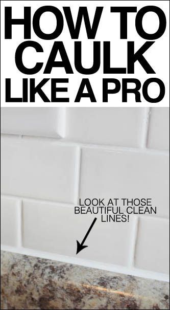 This is how the experts learn how to caulk like a pro. Follow these quick and easy steps (with pictures) and you can learn too. Koti Diy, White Subway Tile Backsplash, Subway Tile Backsplash, White Subway Tile, Subway Tiles, Diy Home Repair, Home Repairs, Easy Home Decor, Home Design Decor