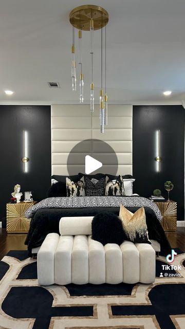 Bedroom Inspirations Master Contemporary, Master Bedrooms Decor Inspiration, Black White Bedroom Ideas, Bedroom Ideas For Adults, Bed Panels, Black White Bedrooms, Bedroom Inspirations Master, Bedroom Decor Inspiration, Decor Home Living Room