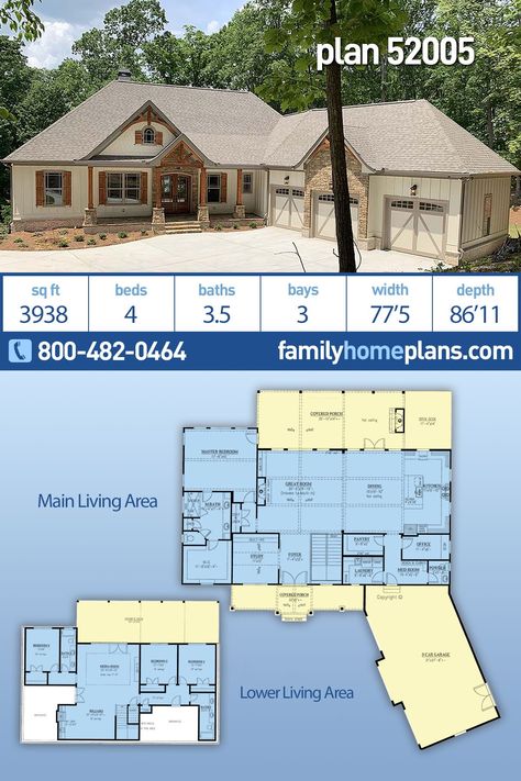 4 Bedroom House Plan With Basement, 4 Bedroom Ranch With Walkout Basement, Houses With Walkout Basements, One Story With Walkout Basement, One Level House Plans With Basement, 4 Bedroom House With Basement, Walkout Ranch House Plans, House Plans With Basement Walkout, One Story House Plans With Basement