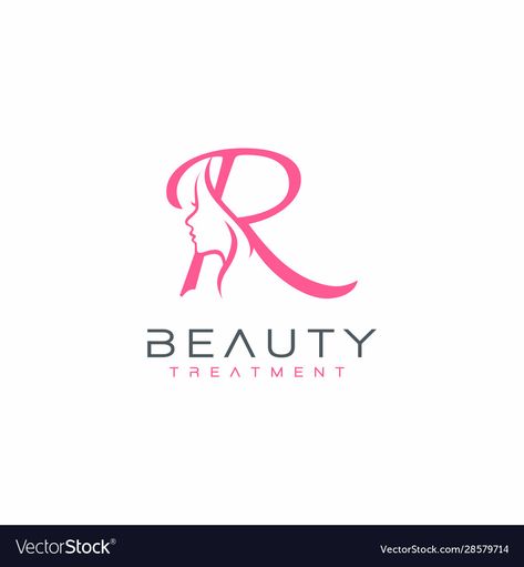 Face Logo Design, Face Logo, Design Icon, Letter R, Beauty Treatments, Design Vector, Business Names, Beauty Face, Icon Design