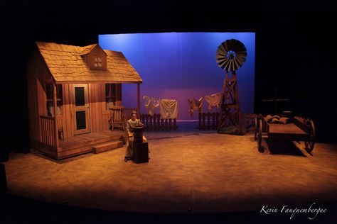 Desert Stage Design, Oklahoma Musical, Wizard Of Oz Play, Stage Ideas, Purple Hibiscus, Fiddler On The Roof, Set Design Theatre, Stage Set Design, Western Pleasure