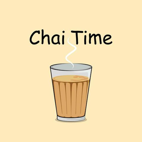 Chai Time, Glass Illustration, Small Theatre, Indian Tea, Vector Art, Vector Illustration, For Free, Clip Art, Tea