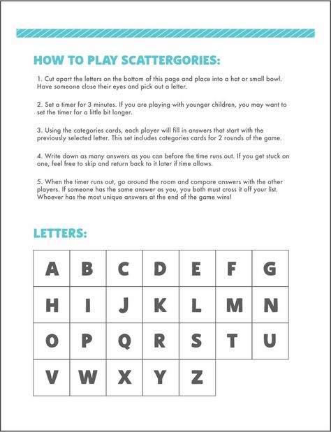 Scattergories Categories List Scategories Lists, Easter Preschool Worksheets, Scattergories Lists, 5th Grade Activities, World Map Printable, Easter Worksheets, Abc Tracing, Office Templates, Dot Worksheets