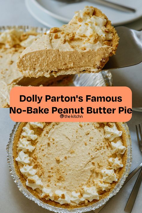 Dolly Parton’s recipe calls for making two peanut butter pies at a time, and I get why: it’s so good! Dolly Parton Recipes, Peanut Butter Pies, Peanut Butter Powder Recipes, Crumble Recipe, Peanut Butter Pie, Butter Pie, Peanut Butter Recipes, Lost 100 Pounds, Great Desserts