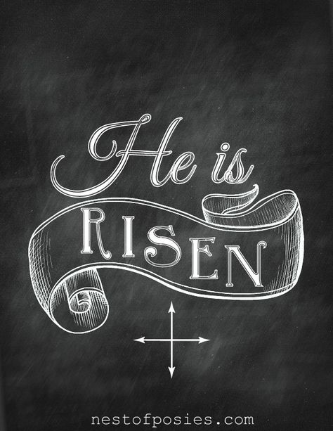 Easter Chalkboard Printables Stephen Ministry, Easter Chalkboard Art, Chalkboard Projects, Easter Chalkboard, Resurrection Day, Chalkboard Printables, Chalk Wall, Resurrection Sunday, He Has Risen