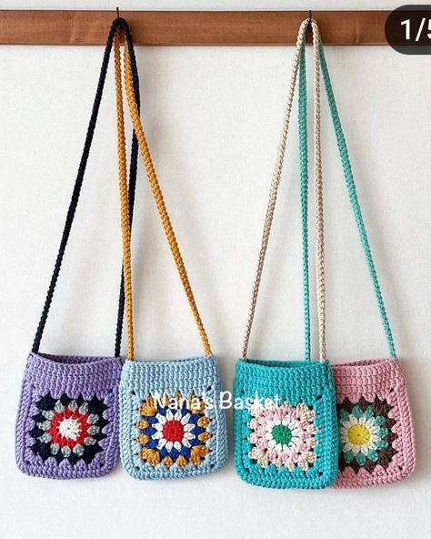 Market Crochet Ideas, Knitting & Crochet Tools, Crochet Boho Bag, Bag Tutorials, Simple Projects, Granny Square Crochet Patterns Free, Crochet Shoulder Bags, Practical Kitchen, Crochet Bag Tutorials