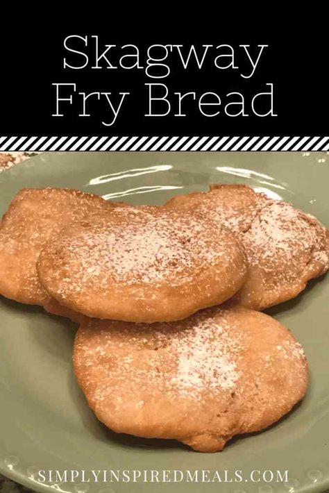 Skagway Alaska Klondike Doughboy inspired Fry Bread - delicious and reminiscent of a powdered sugar doughnut, best when freshly made! #frybreadrecipe #skagwayalaska Doughboys Recipe, Fry Bread Recipe, Alaskan Food, Fried Bread Recipe, Skagway Alaska, Fry Bread, Delicious Bread, Bread Recipe, Hamburger Bun