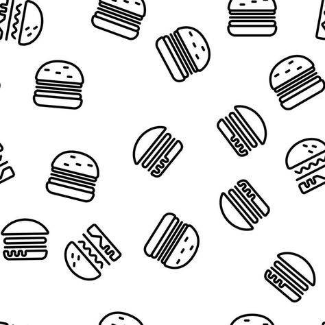 Burger Seamless Pattern Vector Burger Icon, Burger Vector, Mini Burgers, Seamless Pattern Vector, Pattern Vector, Pattern Art, Seamless Pattern, Seamless Patterns, Vector Art