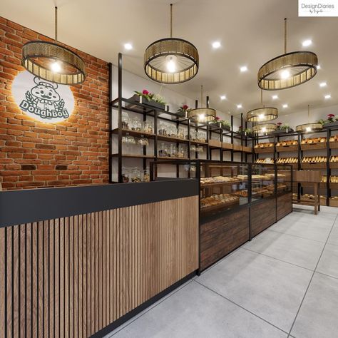 A glimpse of our upcoming project, which is a bakery designed in a modern rustic theme! • • Project: Dough boy cafe Location: Channi himmat, jammu Client: @13_shivam_13 • • #cafedesign #bakerydesign #interiordesign #designdiariesbysagrika Modern Bakery, Rustic Bakery, Rustic Cafe, Waffle Bar, Italian Cafe, Cafe Concept, Bakery Design, Rustic Theme, Cafe Design