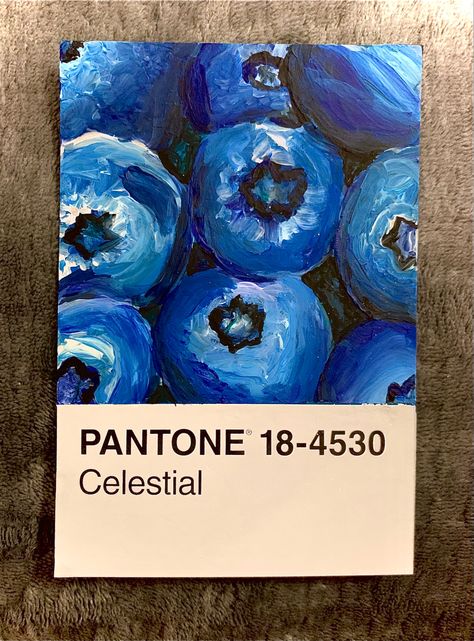 Painted Pantone Cards, Pantone Painting Ideas, Pantone Postcard Painting, Pantone Art Painting, Pantone Challenge Ideas, Pantone Painting Challenge, Pantone Card Painting, Pantone Postcard Art, Pantone Drawing