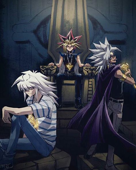 Bangs Grey Hair, Kaiba Yugioh, Atem Yugioh, Millennium Puzzle, Purple Cloak, Dyed Bangs, Yami Bakura, Kapten Marvel, Pichu Pokemon