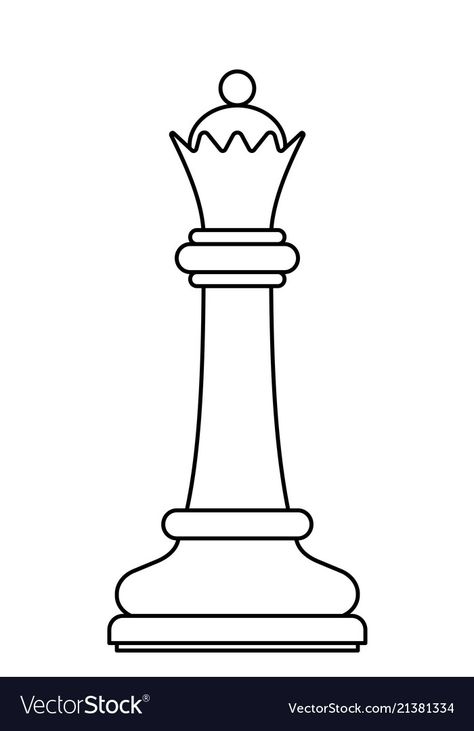 Queen Chess Piece Tattoo Minimalist, Chess King Drawing, Queen Drawing Sketches, Chess Queen Drawing, Queen Piece Chess, King Chess Piece Drawing, Queen Chess Tattoo, Chess Queen Tattoo, Chess Piece Illustration