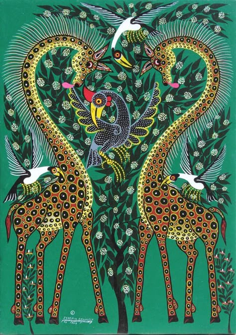 Tinga Tinga Art, Gond Art, Gond Painting, Aboriginal Painting, Eyes Artwork, Giraffe Art, Healing Gemstones, Madhubani Art, Madhubani Painting