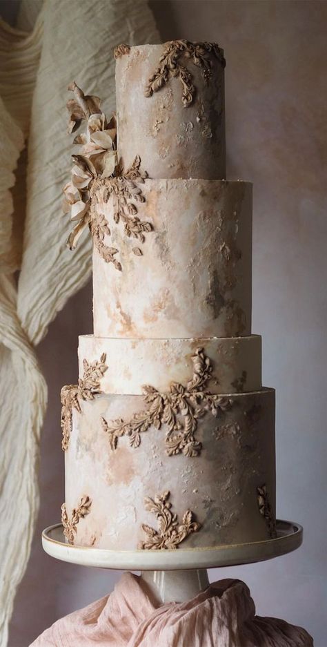 50 Artistic Masterpiece Wedding Cakes : Elegant Neutral Textured Cake Wedding Cake Neutral, Ethereal Wedding Cake, Chocolate Dipped Cherries, Textured Cake, Wedding Cake Art, Cakes Elegant, Angela Rose, Wedding Cakes Elegant, Tan Wedding