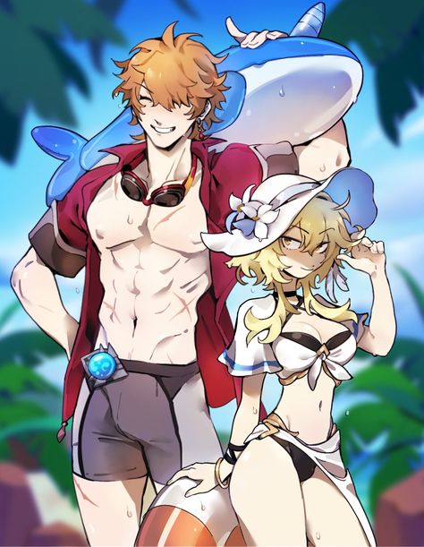 Hilic🔞 on Twitter: "Beach costumes… " Beach Costumes, Lumine Genshin, Beach Costume, Drawing Practice, Handsome Anime Guys, Handsome Anime, Art Reference Photos, Cute Anime Character, Genshin Impact