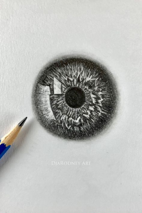 Drawing An Eyeball by DjaRodney Art on YouTube Eyes Shading, Eyeball Drawing, 3d Pencil Drawings, Art Anatomy, Eye Balls, Eyeball Art, Draw Hair, Eye Ball, Ball Drawing