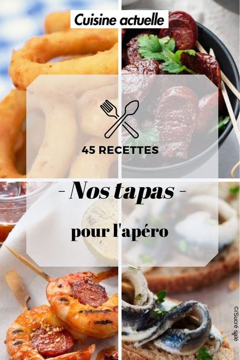 45 recettes de tapas pour l'apéritif, recette tapas, tapas recette, recette apero, recette apéritive, apero tapas, apero dinatoire facile, recette apéro facile, recette apéro dinatoire , apéritif dinatoire simple recette apero, recette de tapas facile, tapas apéro dinatoire, apero tapas recette Tapas Recipes, Snacks Für Party, Creative Food, Food Items, Food Truck, Finger Foods, Coco, Food And Drink, Cooking Recipes