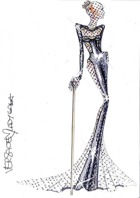 Futuristic vibes Lady Gaga Fashion, Costume Design Sketch, Fashion Design Drawing, Atelier Versace, Fashion Sketchbook, Fashion Illustration Sketches, Donatella Versace, Fashion Figures, Illustration Fashion Design