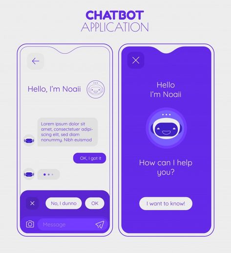 Chatbot mobile app concept. trendy flat ... | Premium Vector #Freepik #vector #business #design #technology #hand Chat Ui Design Mobile, Chat Bot Ui Design, Chatbot Ui Design, Chat App Ui Design, Chat Ui Design, Messenger Call, Chat App Design, Screen Illustration, Ui Ux Design App