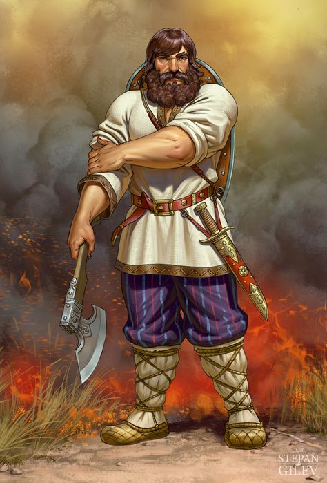 Slavic Warrior Fantasy Art, Slavic Warrior Art, Slavic Warrior, Medieval Characters, Warrior Concept Art, Slavic Mythology, Anglo Saxon, Male Art, Fire Emblem