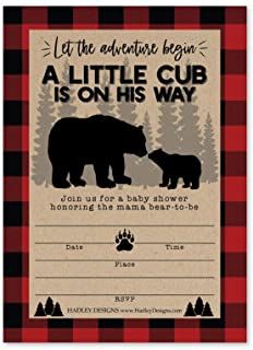 Bear Baby Shower Invitations, Lumberjack Baby Shower Invitations, Gender Reveal Theme, Coed Baby Shower Invitations, Sprinkle Invite, Lumberjack Baby Shower, Lumberjack Baby, Woodland Animals Theme, Lumberjack Plaid