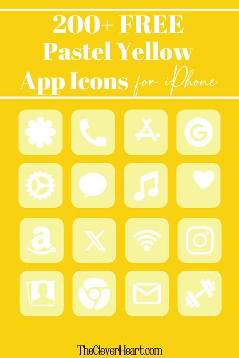 pastel yellow app icons Pastel Yellow App Icons, Aesthetic Pastel Yellow, Yellow App Icon, Free Aesthetic, Yellow Iphone, Aesthetic Pastel, Phone Icon, Iphone Icon, App Icon Design