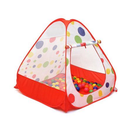 iCorer Young Kids Tents/Pop Up Play Tent Portable Folding Twist, Indoor and Outdoor Kid Playhouse Tent, Great Gift for Toddler, Easy to Setup, Safe and Sturdy, Balls Not Included, Red, Multi-Color Kid Playhouse, Outdoor Kids Playhouse, Playhouse Tent, Kids Ball Pit, Teepee Play Tent, Toddler Outdoor, Kids Pop, Kids Play Tent, Kids Tents