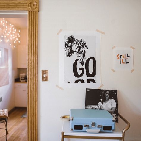 when it’s okay to tape your art (instead of framing it!) Washi Tape Frame, Displaying Artwork, Negative Space Design, Design Tape, Colored Tape, Rattan Headboard, Wood Platform Bed, Upholstered Storage, Upholstered Fabric