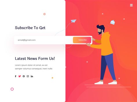 Subscription Form Design Concept by sohel nazmul Subscription Form, Form Design, Interaction Design, Block Design, Design Concept, Web Page, Interactive Design, Teamwork, Ui Design