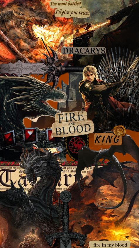 #aegontargaryen #conquer #gameofthrones #vibes #books #art #wallpaper #tv Daenerys Targaryen Aesthetic, Game Of Thrones Pictures, Drogon Game Of Thrones, Blood Wallpaper, Game Of Thrones Cast, Game Of Thrones Dragons, A Dance With Dragons, Fire And Blood, Targaryen Art