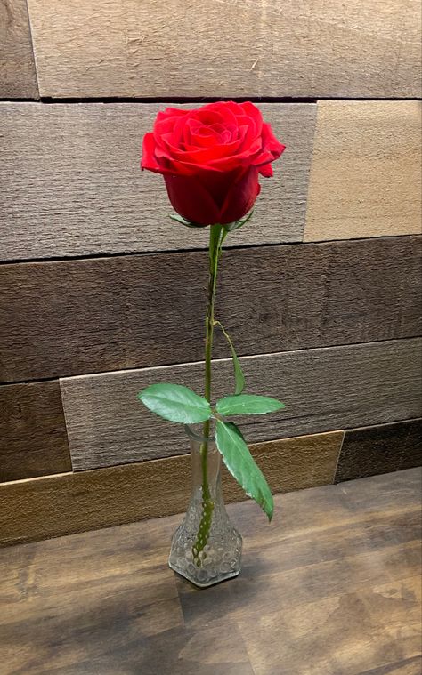 Single red rose Simple Red Rose Centerpiece, Red Rose Centerpiece, Filipino Debut, Red Roses Centerpieces, Rose Centerpiece, Haunting Adeline, Single Red Rose, Art Glass Lamp, Rose Centerpieces