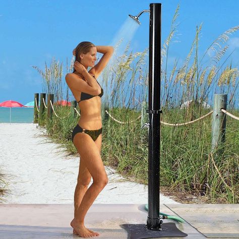 Poolside Solar Freestanding Outdoor Shower Shower With Base, Outdoor Solar Shower, Beach House Backyard, Camp Shower, Solar Pool Heating, Solar Shower, Pool Heaters, Solar Heater, Swimming Pool Accessories