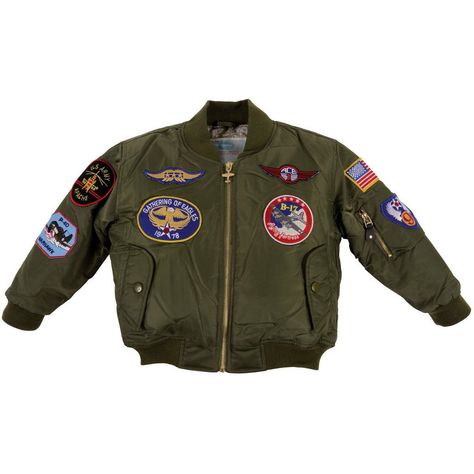 Flight jackets NEVER go out of style. This youth MA-1 version isn’t about fitting in.... Army Jacket Patches, Air Force Jacket, M65 Field Jacket, Pilot Jacket, History Teacher, Military Patch, Army Jacket, Patches Jacket, Flight Jacket