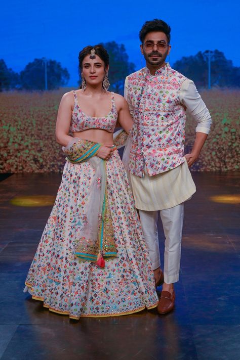 Krishna Outfit, Lakme Fashion Week 2020, Aparshakti Khurana, Lehenga Kurta, Engagement Dress For Groom, Wedding Matching Outfits, Couple Dresses, India Fashion Men, Indian Wedding Clothes For Men