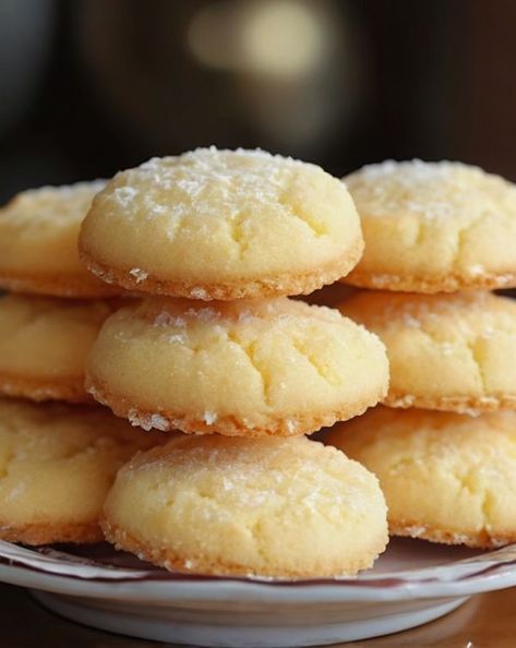 Quick & Tasty Family recipes 😋 | Lemon Sugar Cookies | Facebook Cream Cookies Recipes, Sour Cream Cookies, Lemon Sugar Cookies, Lemon Sugar, Paula Deen, Cook At Home, Cookies Ingredients, Family Recipes, 2 Eggs