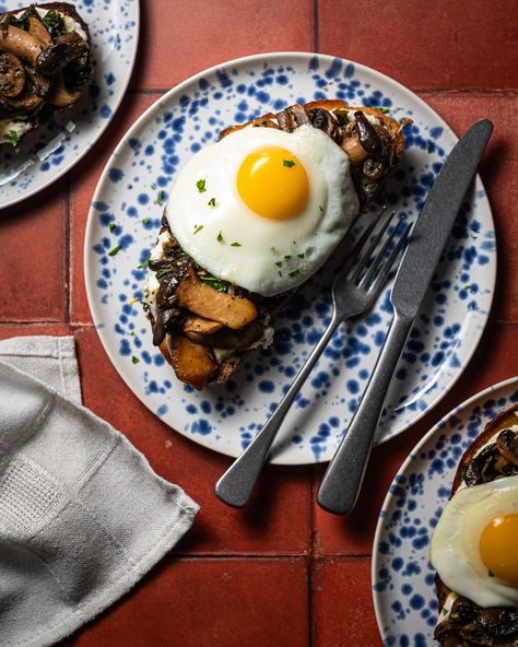 Start your mornings off on a delicious and nutritious note with an #Egg and Mushroom Tartine! #EggsAnytime Mushroom Tartine, Savoury Breakfast, Eggs And Mushrooms, Quick Breakfasts, Rustic Bread, Deviled Eggs Recipe, Eggs Recipe, Super Foods, Sauteed Mushrooms