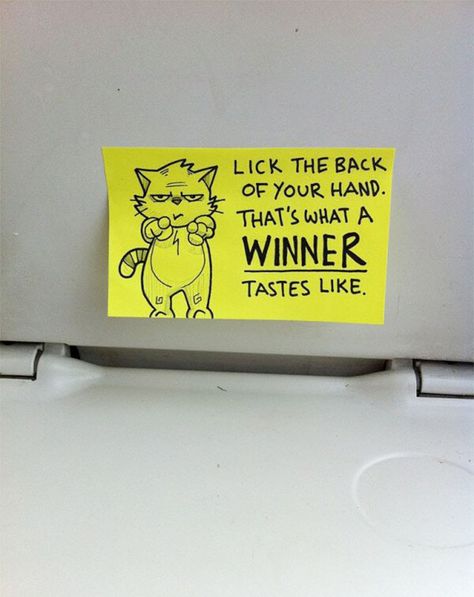 Artist Leaves Cute Motivational Sticky Notes On The Train | Bored Panda Motivational Notes, Funny Motivational Quotes, Pinterest Humor, Post Its, Cat Post, Motivational Posts, Funny Inspirational Quotes, Notes Inspiration, Program Ideas