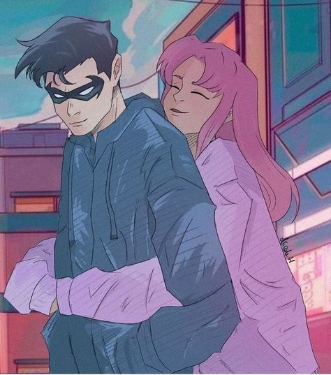 Robin X Starfire, Robin And Starfire, Robin Wallpaper, Titans Robin, Robin Starfire, Teen Titans Love, Teen Titans Starfire, Nightwing And Starfire, Original Teen Titans