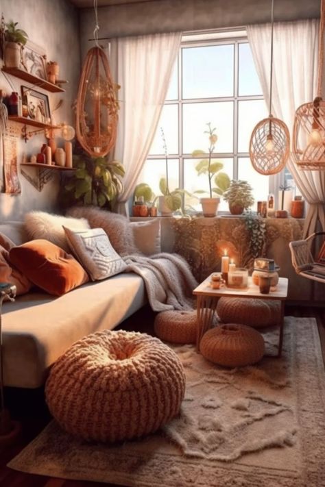 Boho Living Room Decor Inspiration With Candles Boho Living Room Inspiration, Earthy Living Room, Decor Ideas Bedroom, Apartment Decoration, Aesthetic Living Room, Living Room Decor Inspiration, Boho Living Room Decor, Ideas Living Room, Collection Design