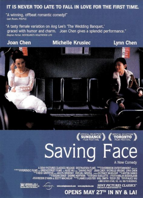 Saving Face (2004) movie poster Saving Face Movie, Saving Face 2004, Saving Face, Review Film, Ang Lee, Toronto Film Festival, Film Poster Design, Happy New Year Everyone, Cult Movies