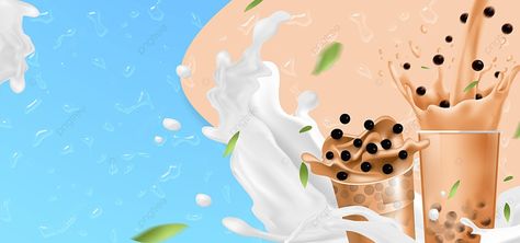 Milk Tea Pearl Milk Catering Color Contrast Beverages Food Background Milk Tea Wallpaper Cute, Dark Wood Background, Summer Juice, Tea Wallpaper, Huawei Wallpapers, Tea Illustration, Pearl Tea, Food Background, Boba Drink